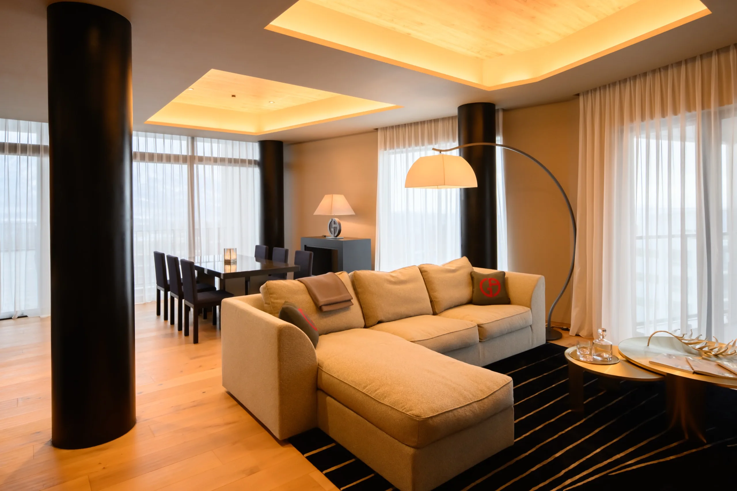The Penthouse — Armani Casa living room